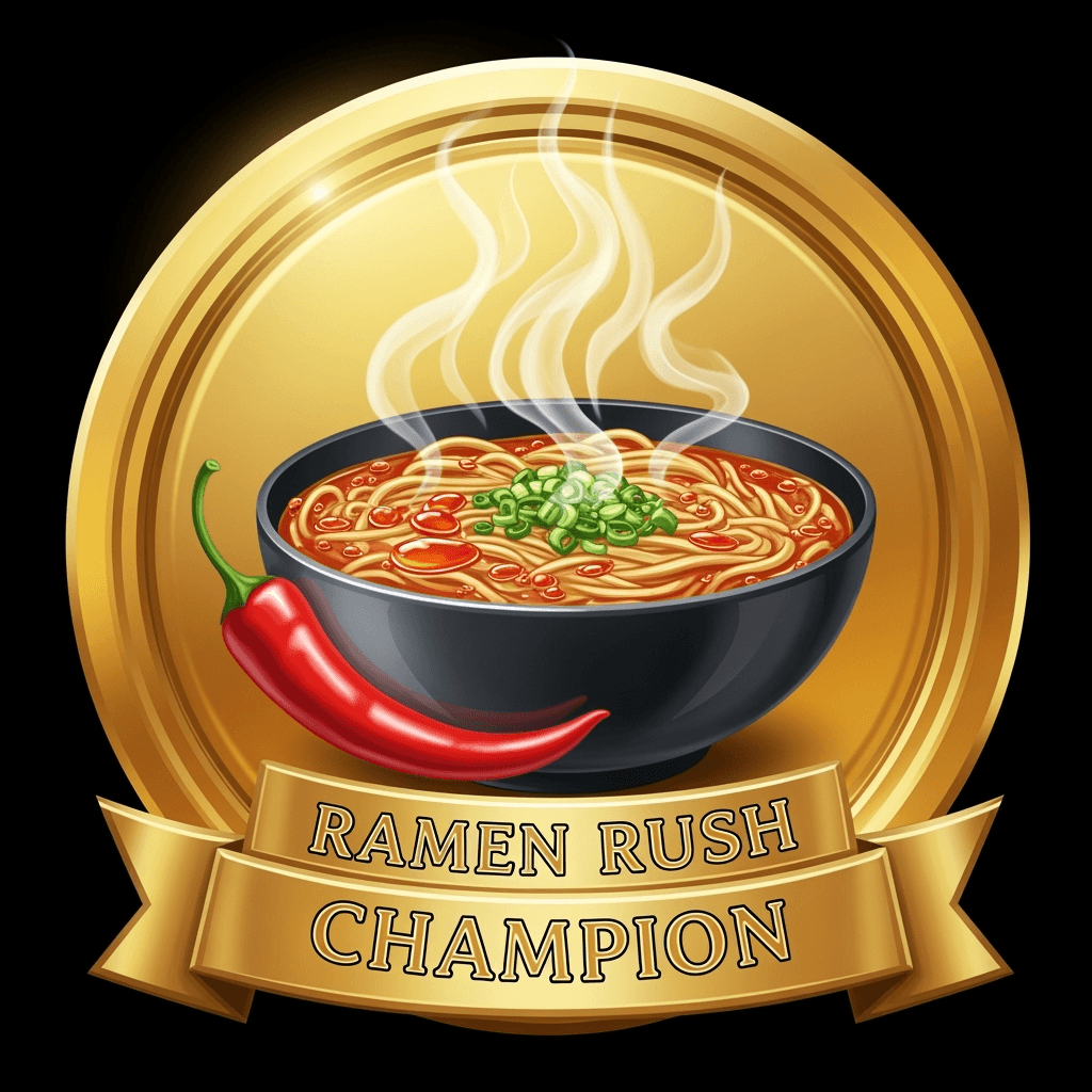 Ramen Rush Champion Badge achievement banner